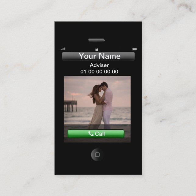 Carte De Visite Conception iPhone personnalisable (avec boutons so (Devant)