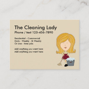 Carte De Visite Conception mignonne de service de nettoyage