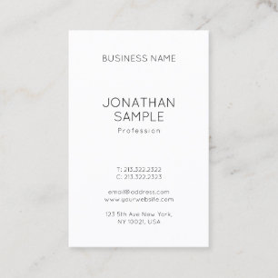 Carte De Visite Conception minimale professionnelle Plaine vertica
