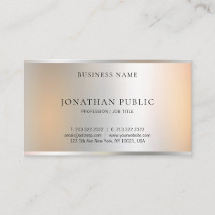 Carte De Visite Conception minimaliste de sembler métallique