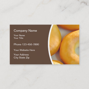 Carte De Visite Conception moderne de boulangerie de bagel