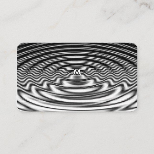 Carte De Visite Conception moderne de Motif d'onde ripple personna (Devant)