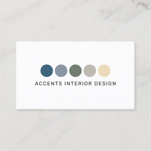 Carte De Visite Conception moderne de palette de Paint Swatch (Devant)