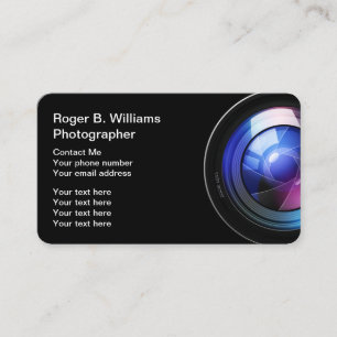 Carte De Visite Conception moderne de photographe