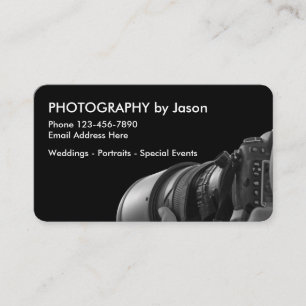 Carte De Visite Conception moderne de photographe professionnel