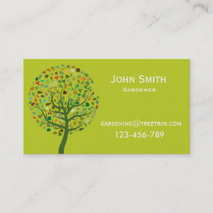 Carte De Visite Conception moderne de service de jardinier