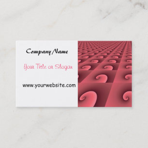Carte De Visite Conception moderne de spiral rose