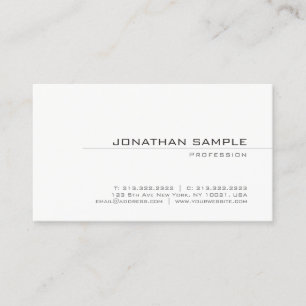 Carte De Visite Conception moderne simple minimaliste créative à