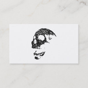 Carte De Visite Conception noire et blanche de crâne