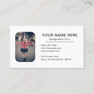 Carte De Visite Conception personnalisée avec professionnel photo