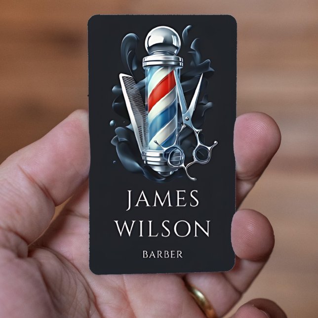 Carte De Visite Conception personnalisée du Modèle de barbier prêt (Personalized Barber Template)