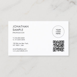 Carte De Visite Conception professionnelle minimaliste moderne et