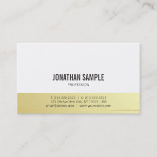 Carte De Visite Conception professionnelle simple d'or élégant