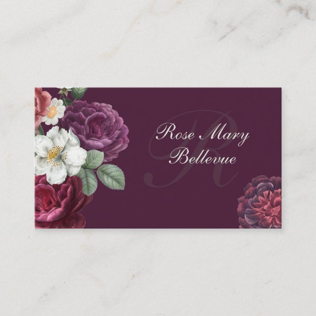 Carte De Visite Conception rose (Devant)