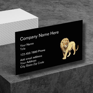 Carte De Visite Conception simple de symbole de lion