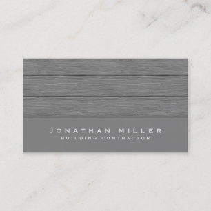 Carte De Visite Conception simple en bois gris