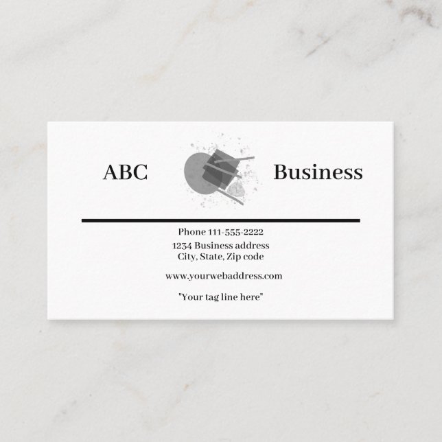 Carte De Visite Conception simple personnalisée avec logo (Devant)