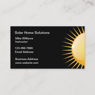 Carte De Visite Conception Solaire Gras Énergie Solaire
