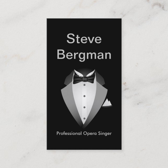 Carte De Visite Concert de théâtre professionnel de l'opéra Singer (Devant)