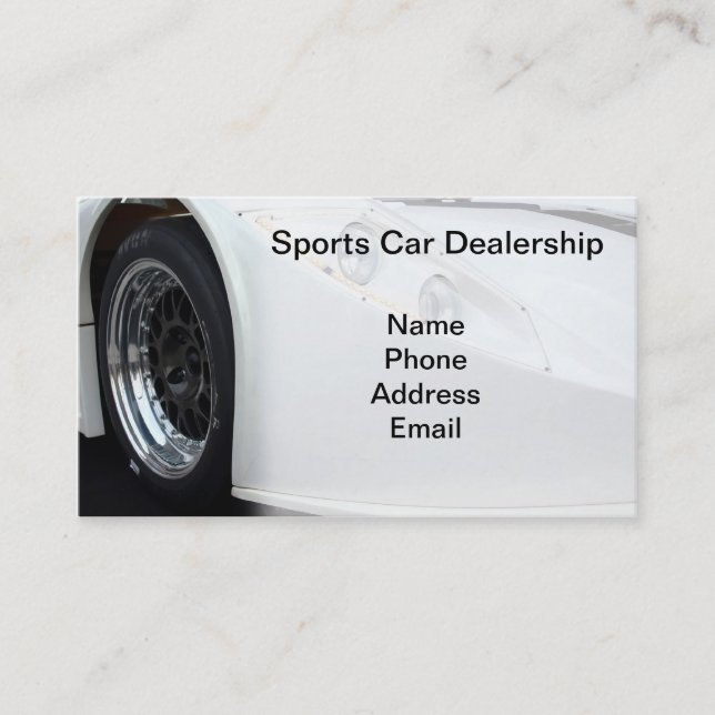 Carte De Visite Concessionnaire automobile de sports (Devant)