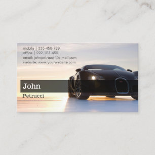 Carte De Visite Concessionnaire automobile de Supercar