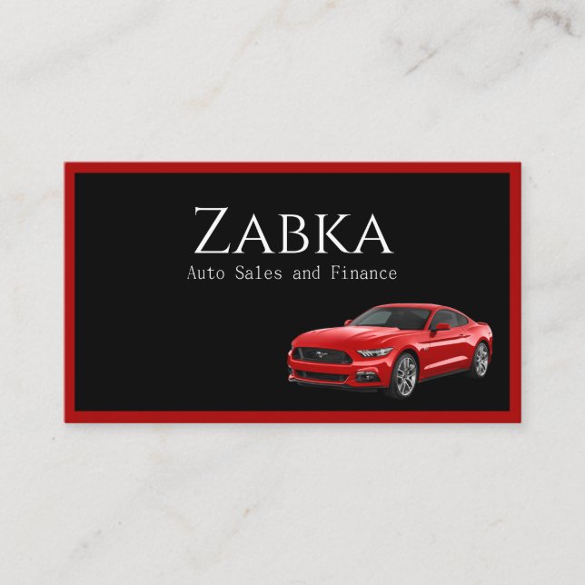 Carte De Visite Concessionnaire de vente automobile moderne (Devant)
