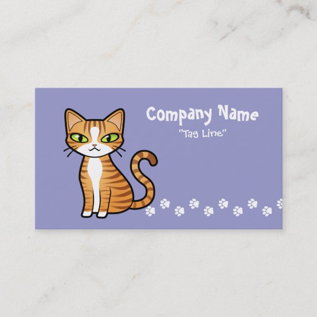 Carte De Visite Concevez votre propre chat de bande dessinée (Devant)