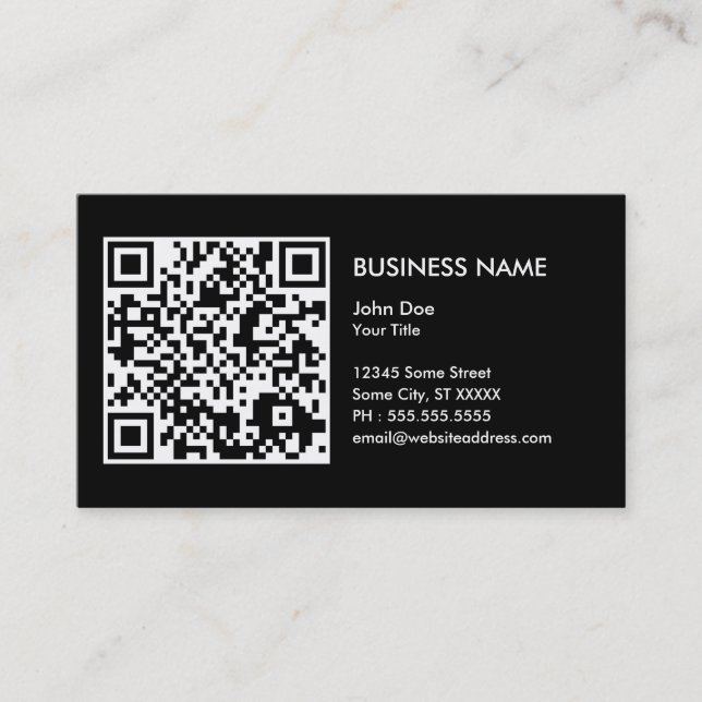 Carte De Visite concevez votre propre code de QR (Devant)