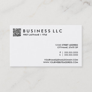 Carte De Visite concevez votre propre code de QR : raffinez noir
