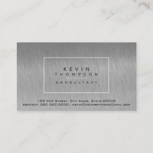 Carte De Visite concevoir votre propre acier gris pro standard