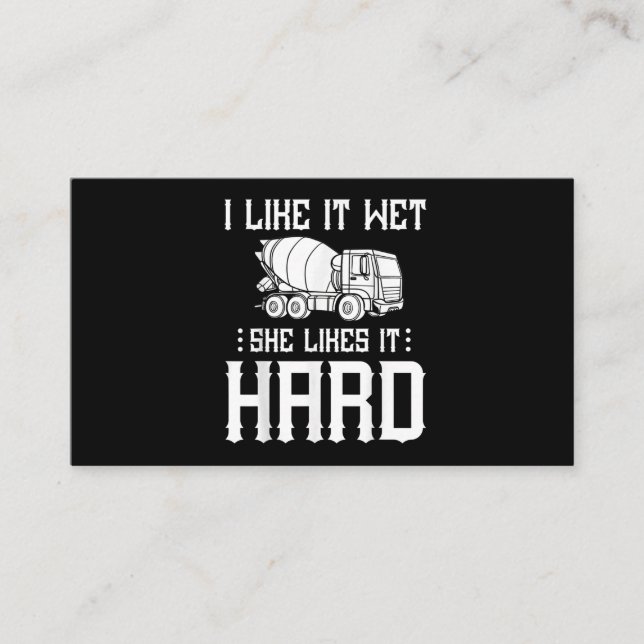 Carte De Visite Concret Finisher Travailleur Cement Mixer Conducte (Devant)
