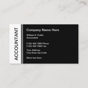 Carte De Visite Conçu par un professionnel pour un comptable