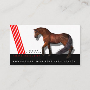 Carte De Visite Concurrence de cheval d'entraîneur d'entraîneur
