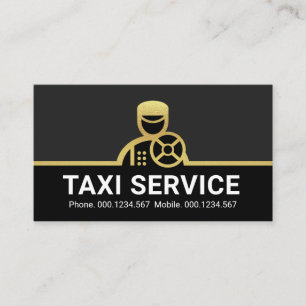 Carte De Visite Conducteur de Chauffeur en Or Conduisant