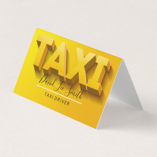 Carte De Visite Conducteur de taxi / Service de taxi (Devant)