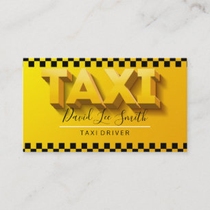 Carte De Visite Conducteur de taxi / Service de taxi