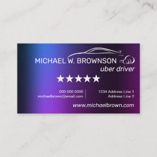 Carte De Visite conducteur de voiture de service automobile