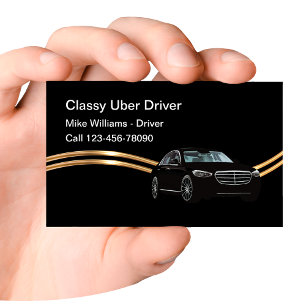 Carte De Visite Conducteur de VTC Indépendant de Luxe 
