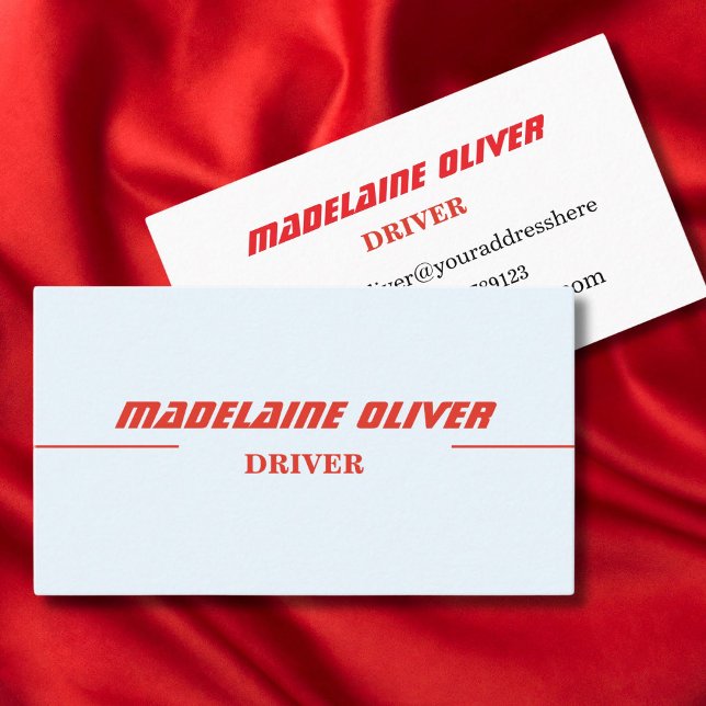 Carte De Visite Conducteur professionnel moderne élégant (Créateur téléchargé)