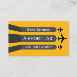 Carte De Visite Conduite de Taxi sur la piste de l'aéroport