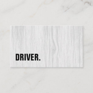 Carte De Visite Conduite minimaliste moderne en bois DRIVER Profes