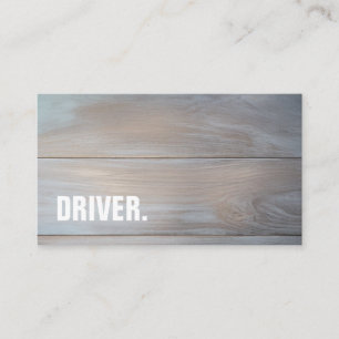 Carte De Visite Conduite minimaliste moderne en bois DRIVER Profes