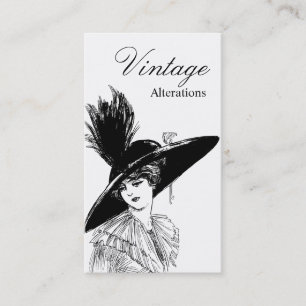 Carte De Visite Confectionneuse de mode vintage retoucheuse