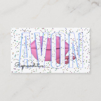 Carte De Visite Confetti de téléphone à lèvres mignonnes Avon pers
