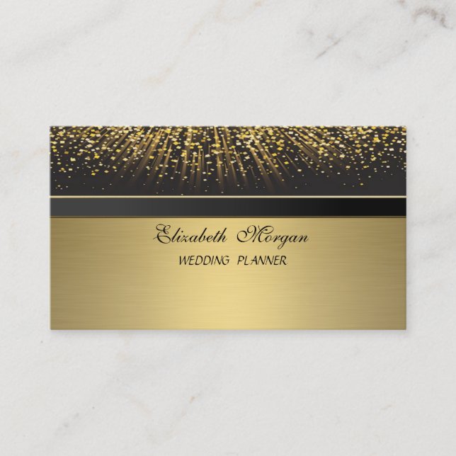 Carte De Visite Confetti professionnel élégant (Devant)