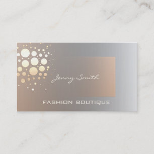 Carte De Visite Confetti professionnel élégant en or/bronze