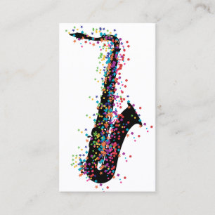 Carte De Visite Confettis de saxophone