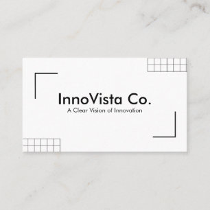 Carte De Visite Confiance Moderne Minimaliste Géométrique Blanche