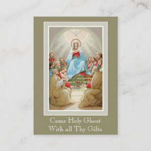 Carte De Visite Confirmation Esprit Saint Vierge Marie Apôtres Pri