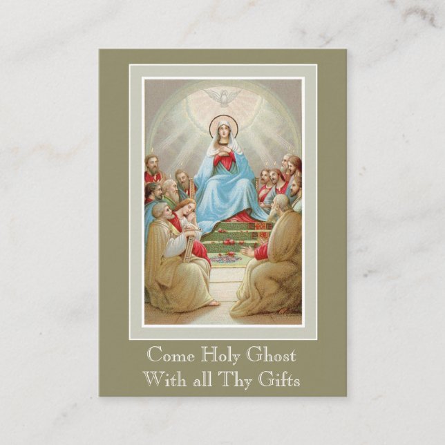 Carte De Visite Confirmation Esprit Saint Vierge Marie Apôtres Pri (Devant)